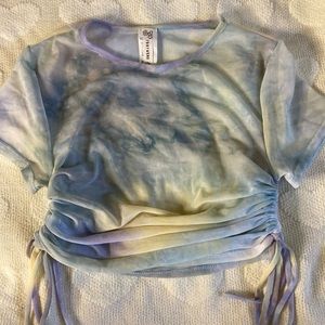 Side Tie mesh crop top